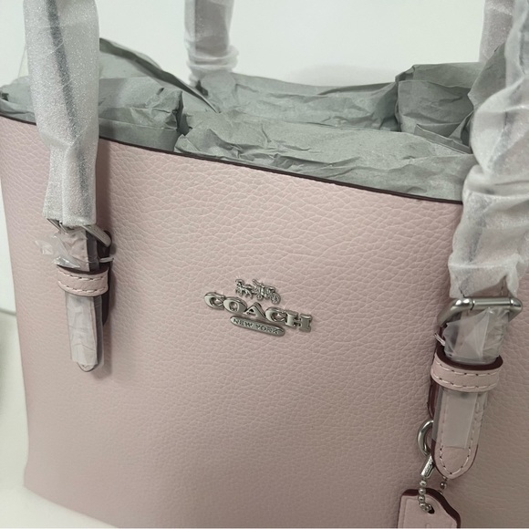 Coach Mollie Tote 25 In Ice Pink & Silver - New With Tag- Reemoly - Picture 3 of 16